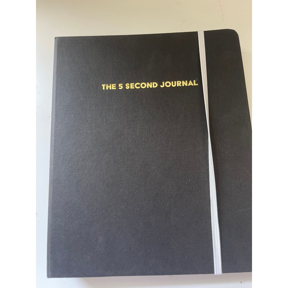 The 5 Second Journal Mel Robbins Productivity Planner Spiral Bound Black Gold